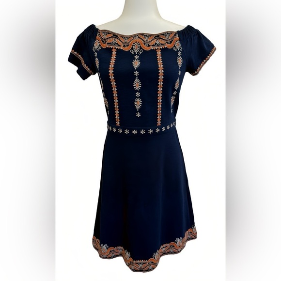 Tory Burch Nell Womens XS Dress Off the Shoulder Embroidered Blue Boho - antelopusenergy.com Tory Burch Nell Womens XS Dress Off the Shoulder Embroidered Blue Boho - antelopusenergy.com
